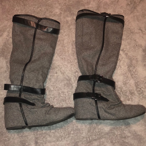 Aldo wool-like built-in wedge boots - Picture 1 of 8